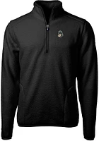 Cutter and Buck Michigan State Spartans Mens Black Cascade Eco Sherpa Fleece Long Sleeve Qtr Zip P..
