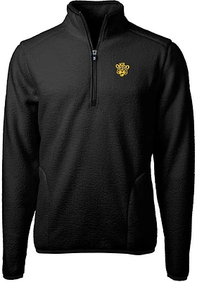 Cutter and Buck Missouri Tigers Mens Black Cascade Eco Sherpa Fleece Long Sleeve Qtr Zip Pullover