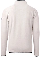 Cutter and Buck West Virginia Mountaineers Mens White Cascade Eco Sherpa Fleece Long Sleeve Qtr Zi..