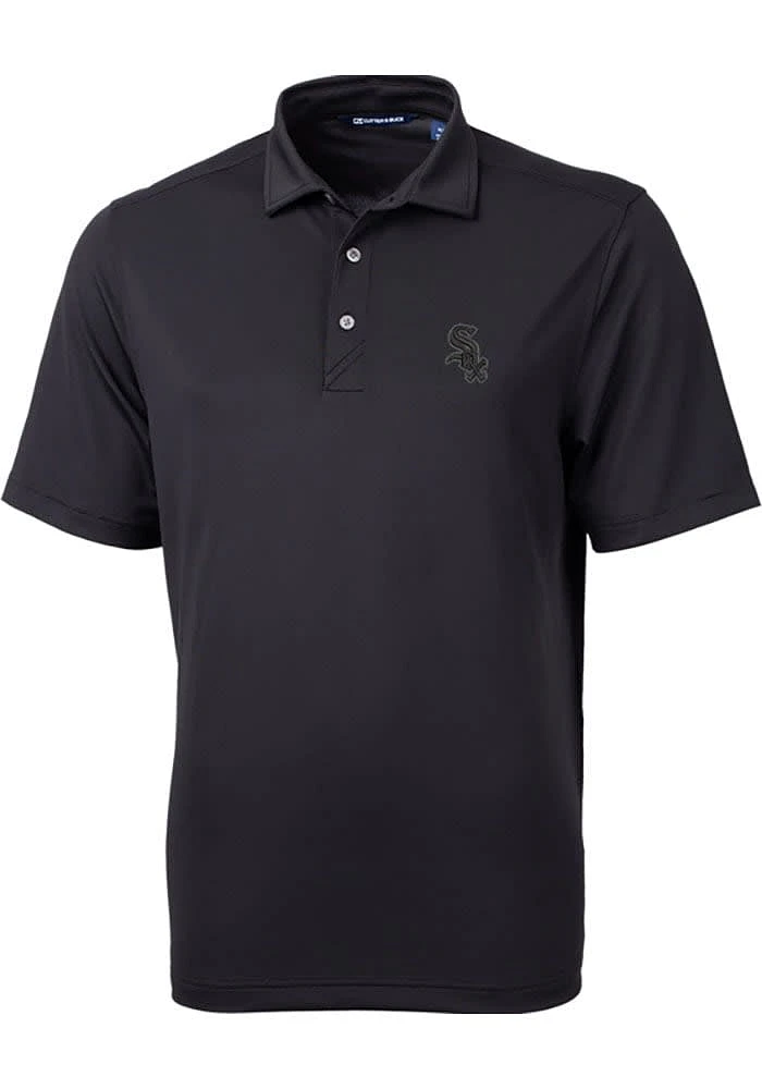 Cutter and Buck Chicago White Sox Mens Black Virtue Design Short Sleeve Polo