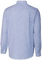 Cutter and Buck Delaware Fightin' Blue Hens Mens Stretch Oxford Stripe Long Sleeve Dress Sh..