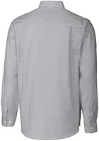 Mens Ohio State Buckeyes Charcoal Cutter and Buck Vault Stretch Oxford Stripe Long Sleeve Dress ..