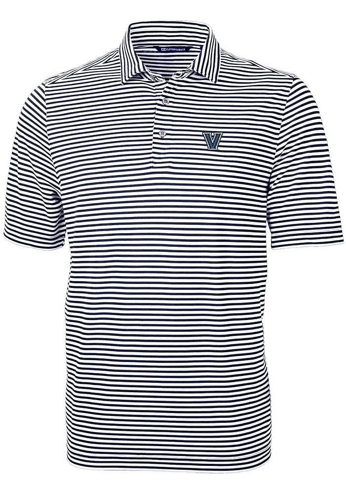 Cutter and Buck Villanova Wildcats Mens Navy Blue Virtue Design Short Sleeve Polo