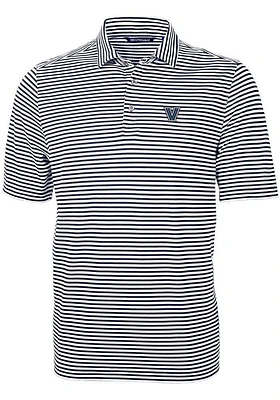 Cutter and Buck Villanova Wildcats Mens Navy Blue Virtue Design Short Sleeve Polo
