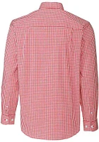 Cutter and Buck Gonzaga Bulldogs Mens Red Easy Care Gingham Long Sleeve Dress Shirt