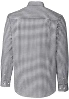 Cutter and Buck Ohio State Buckeyes Mens Charcoal Easy Care Gingham Long Sleeve Dress Shirt