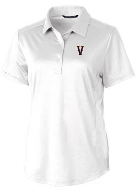 Cutter and Buck Virginia Cavaliers Womens Vault Prospect Textured Short Sleeve Polo Shirt