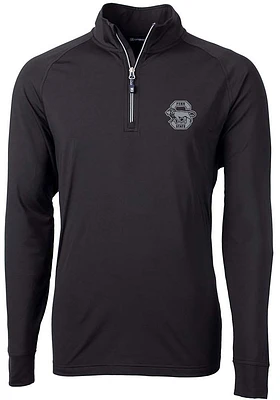 Cutter and Buck Penn State Nittany Lions Mens Black Adapt Stretch Long Sleeve Qtr Zip Pullover