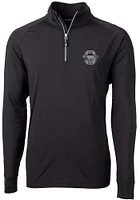 Cutter and Buck Penn State Nittany Lions Mens Black Adapt Stretch Long Sleeve Qtr Zip Pullover