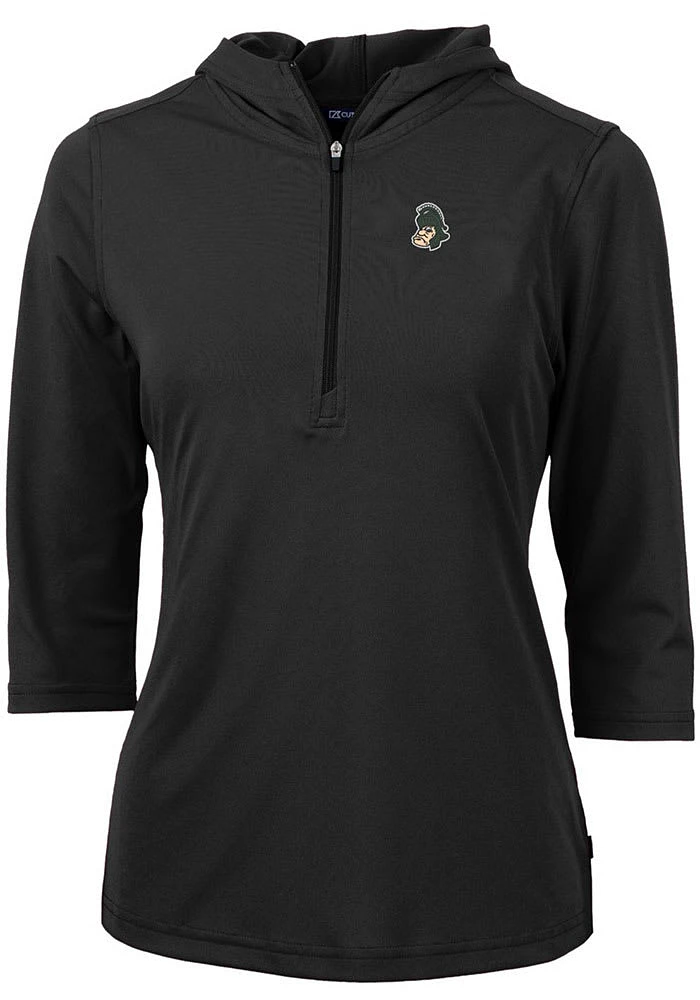 Cutter and Buck Michigan State Spartans Womens Vault Virtue Eco Pique Hooded Sweatshirt