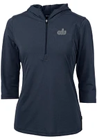 Cutter and Buck Old Dominion Monarchs Womens Navy Blue Virtue Eco Pique Hooded Sweatshirt