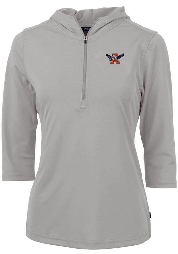 Cutter and Buck Auburn Tigers Womens Vault Virtue Eco Pique Hooded Sweatshirt