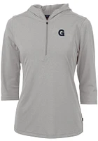 Cutter and Buck Gonzaga Bulldogs Womens Vault Virtue Eco Pique Hooded Sweatshirt