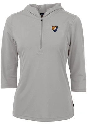 Cutter and Buck Illinois Fighting Illini Womens Virtue Eco Pique Hooded Sweatshirt