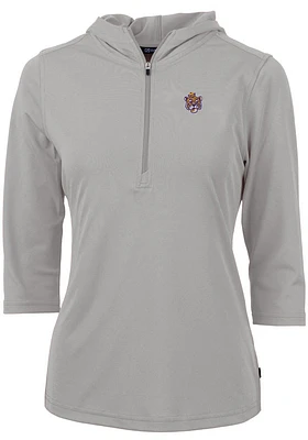 Cutter and Buck LSU Tigers Womens Vault Virtue Eco Pique Hooded Sweatshirt