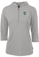 Cutter and Buck Tulane Green Wave Womens Vault Virtue Eco Pique Hooded Sweatshirt
