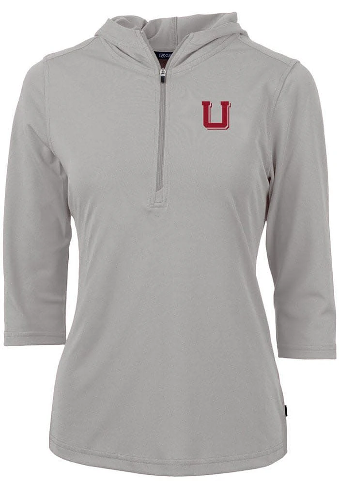 Cutter and Buck Utah Utes Womens Vault Virtue Eco Pique Hooded Sweatshirt