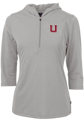 Cutter and Buck Utah Utes Womens Vault Virtue Eco Pique Hooded Sweatshirt
