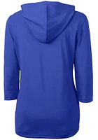 Cutter and Buck Ole Miss Rebels Womens Blue Virtue Eco Pique Hooded Sweatshirt