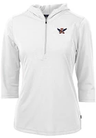 Cutter and Buck Auburn Tigers Womens White Vault Virtue Eco Pique Hooded Sweatshirt