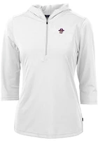 Cutter and Buck East Carolina Pirates Womens White Vault Virtue Eco Pique Hooded Sweatshirt