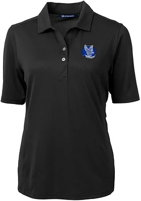 Cutter and Buck Air Force Falcons Womens Virtue Eco Pique Short Sleeve Polo Shirt