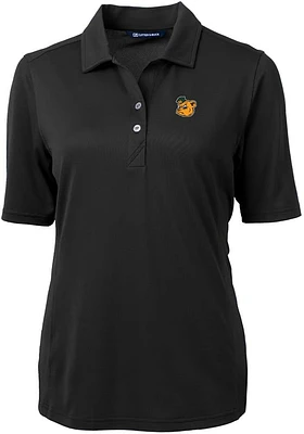 Cutter and Buck Baylor Bears Womens Virtue Eco Pique Short Sleeve Polo Shirt
