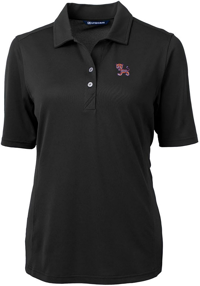 Cutter and Buck Clemson Tigers Womens Virtue Eco Pique Short Sleeve Polo Shirt