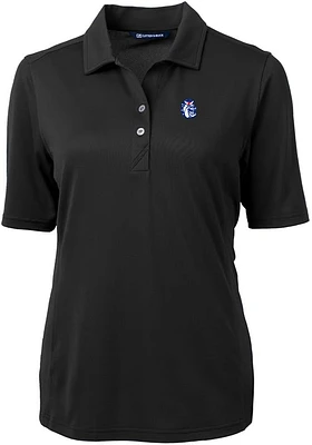 Cutter and Buck Fresno State Bulldogs Womens Virtue Eco Pique Short Sleeve Polo Shirt