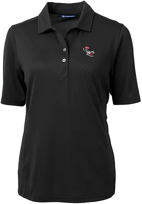 Cutter and Buck NC State Wolfpack Womens Virtue Eco Pique Short Sleeve Polo Shirt