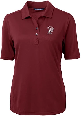 Cutter and Buck Mississippi State Bulldogs Womens Virtue Eco Pique Short Sleeve Polo Shirt