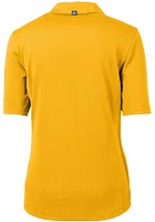 Cutter and Buck Grambling State Tigers Womens Gold Virtue Eco Pique Short Sleeve Polo Shirt