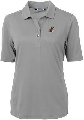 Cutter and Buck Florida Gators Womens Virtue Eco Pique Short Sleeve Polo Shirt