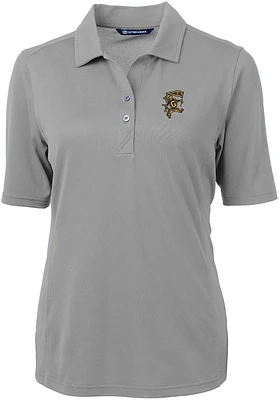 Cutter and Buck Grambling State Tigers Womens Virtue Eco Pique Short Sleeve Polo Shirt
