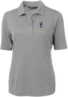 Cutter and Buck Kansas Jayhawks Womens Virtue Eco Pique Short Sleeve Polo Shirt