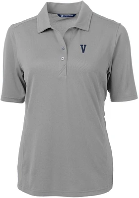 Cutter and Buck Villanova Wildcats Womens Virtue Eco Pique Short Sleeve Polo Shirt