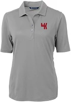 Cutter and Buck Western Kentucky Hilltoppers Womens Grey Virtue Eco Pique Short Sleeve Polo Shir..