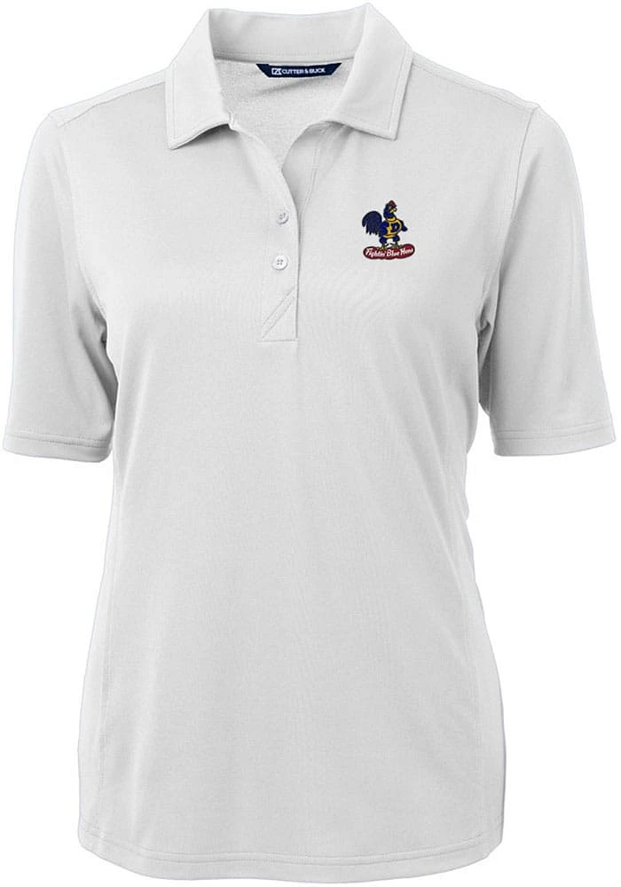 Cutter and Buck Delaware Fightin' Blue Hens Womens Virtue Eco Pique Short Sleeve Polo Shir