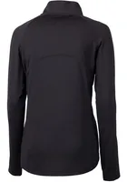 Womens Ohio State Buckeyes Black Cutter and Buck Vault Adapt Eco Qtr Zip