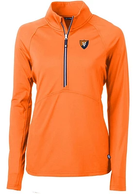 Womens Illinois Fighting Illini Cutter and Buck Vault Adapt Eco Qtr Zip