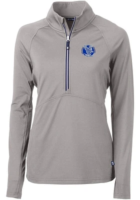 Cutter and Buck Air Force Falcons Womens Grey Adapt Eco Qtr Zip