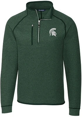 Cutter and Buck Michigan State Spartans Mens Mainsail Long Sleeve Qtr Zip Pullover