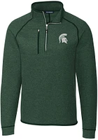 Cutter and Buck Michigan State Spartans Mens Mainsail Long Sleeve Qtr Zip Pullover