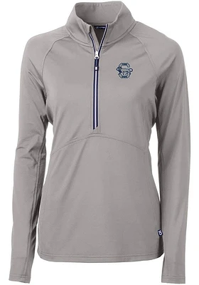 Cutter and Buck Penn State Nittany Lions Womens Grey Vault Adapt Eco Qtr Zip