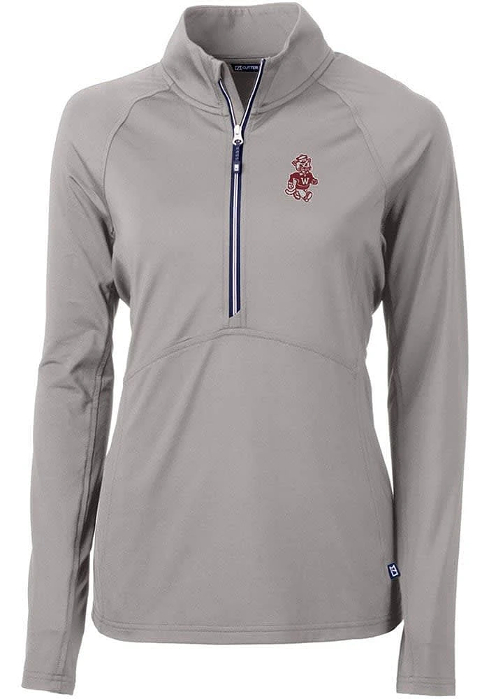 Cutter and Buck Washington State Cougars Womens Adapt Eco Qtr Zip