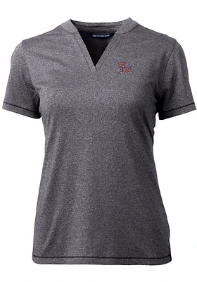 Cutter and Buck Clemson Tigers Womens Grey Vault Forge Short Sleeve T-Shirt