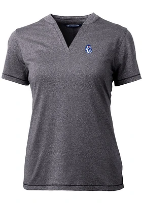 Cutter and Buck Fresno State Bulldogs Womens Grey Vault Forge Short Sleeve T-Shirt