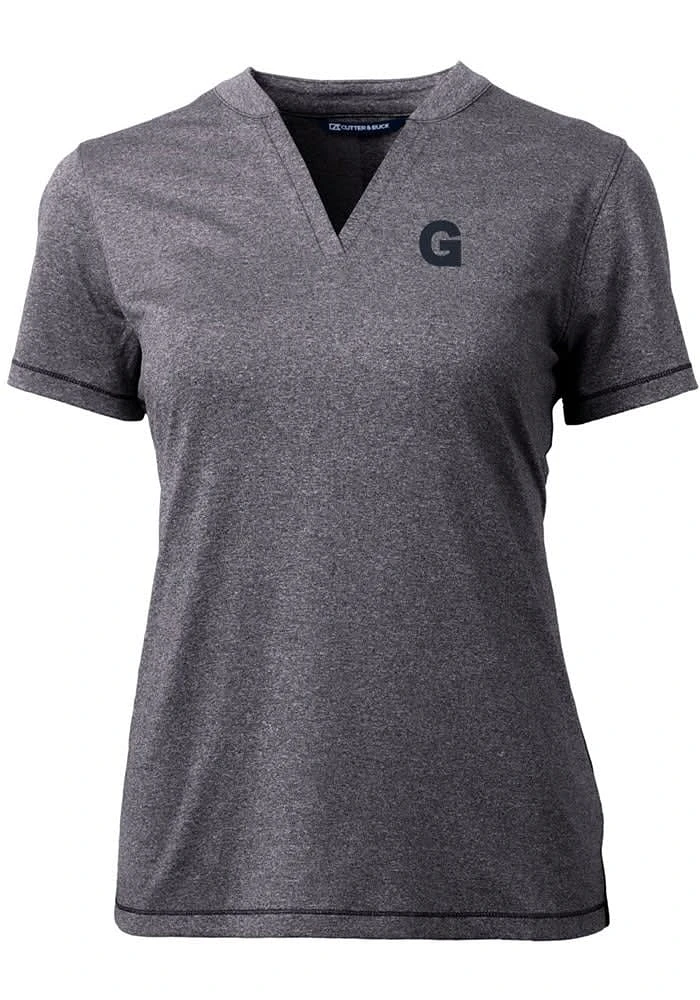 Cutter and Buck Gonzaga Bulldogs Womens Grey Vault Forge Short Sleeve T-Shirt