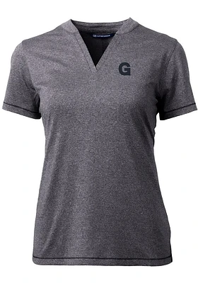 Cutter and Buck Gonzaga Bulldogs Womens Grey Vault Forge Short Sleeve T-Shirt