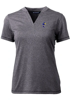 Cutter and Buck Kansas Jayhawks Womens Forge Blade Short Sleeve T-Shirt
